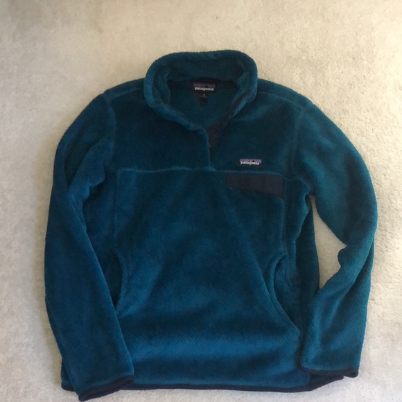 Patagonia teal 1/4 zip - Picture 2 of 6